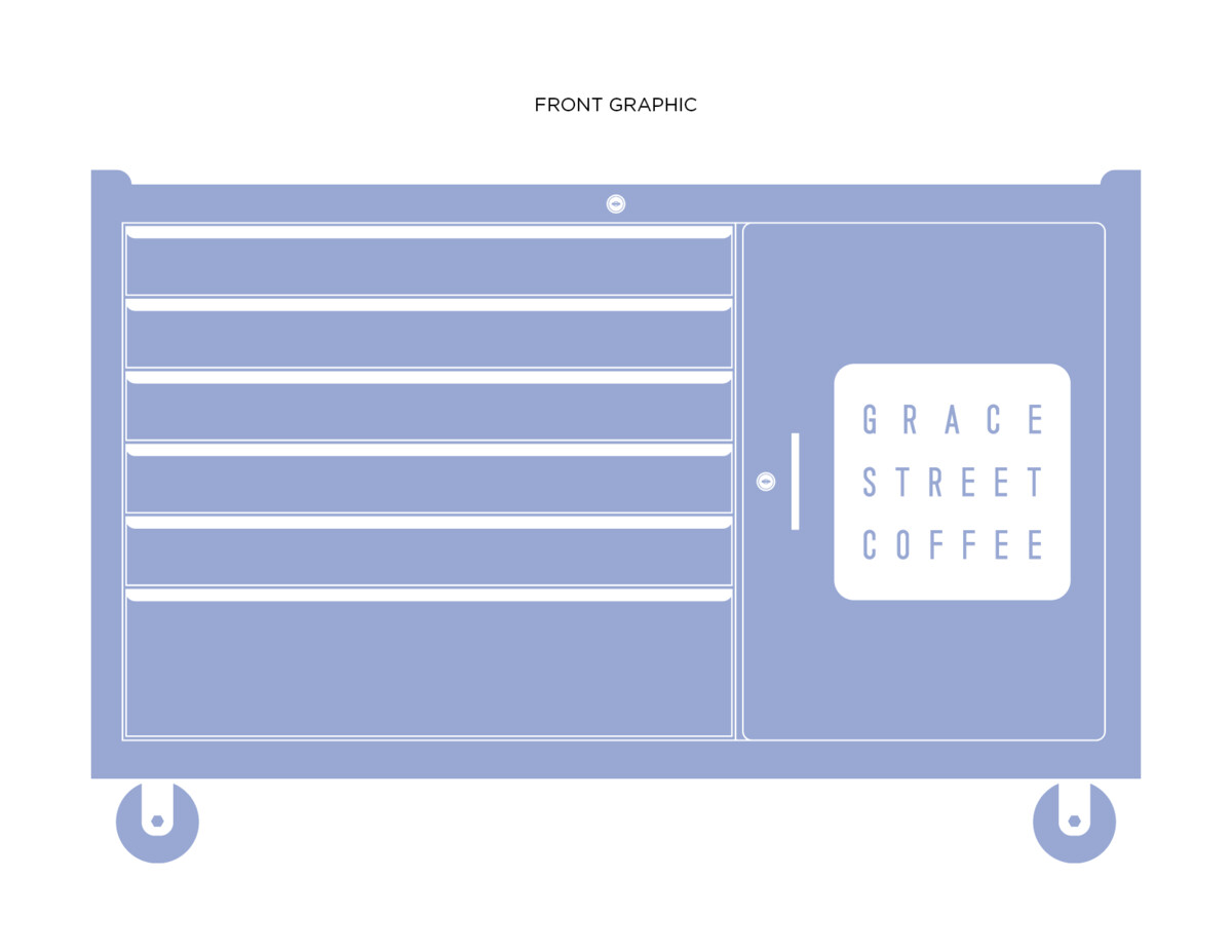 Grace Street Coffee front cart graphic