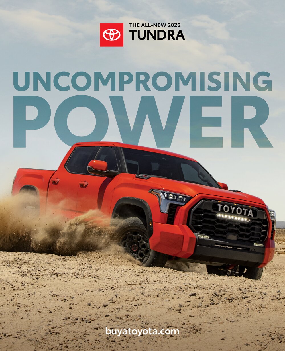2022 Toyota Tundra Uncompromising Power print ad